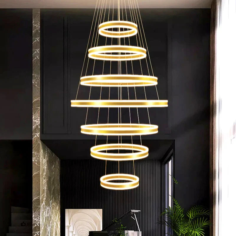 Afralia™ Modern Indoor Pendant Chandelier Ceiling LED Light for Dining Living Room