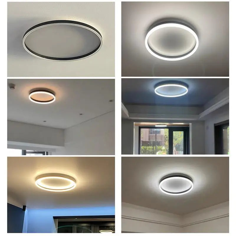 Round Bedroom LED Ceiling Lights by Afralia™ - Modern Nordic Living Room Minimalist Lamp Lighting