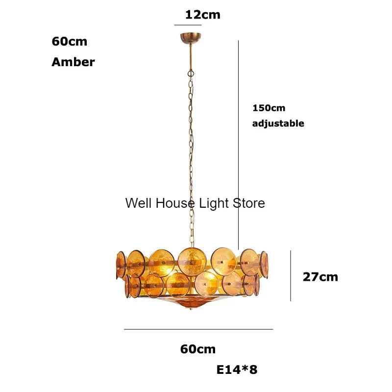 Afralia™ Crystal Pendant Light French Retro Design for Villa Bedroom Living Room