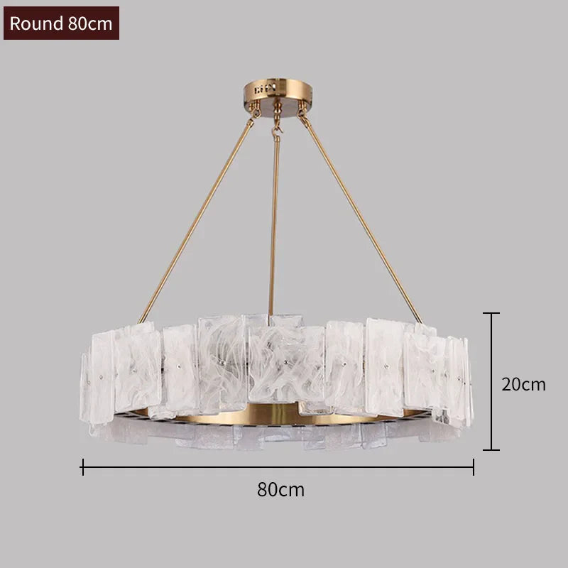 Afralia™ Cloud Glass Chandelier LED Pendant Light for Parlor Bedroom Dining Room.