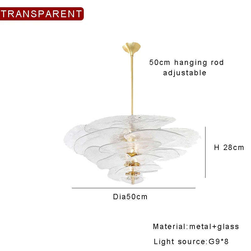 Afralia™ Amber Glass Ceiling Chandelier for Elegant Living Room Decor.
