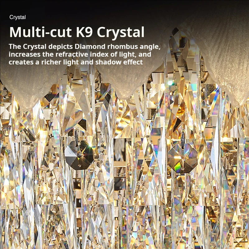 Afralia™ Crystal Chandelier: Modern Elegance for Living Room, Bedroom - High-End Luxury Lighting