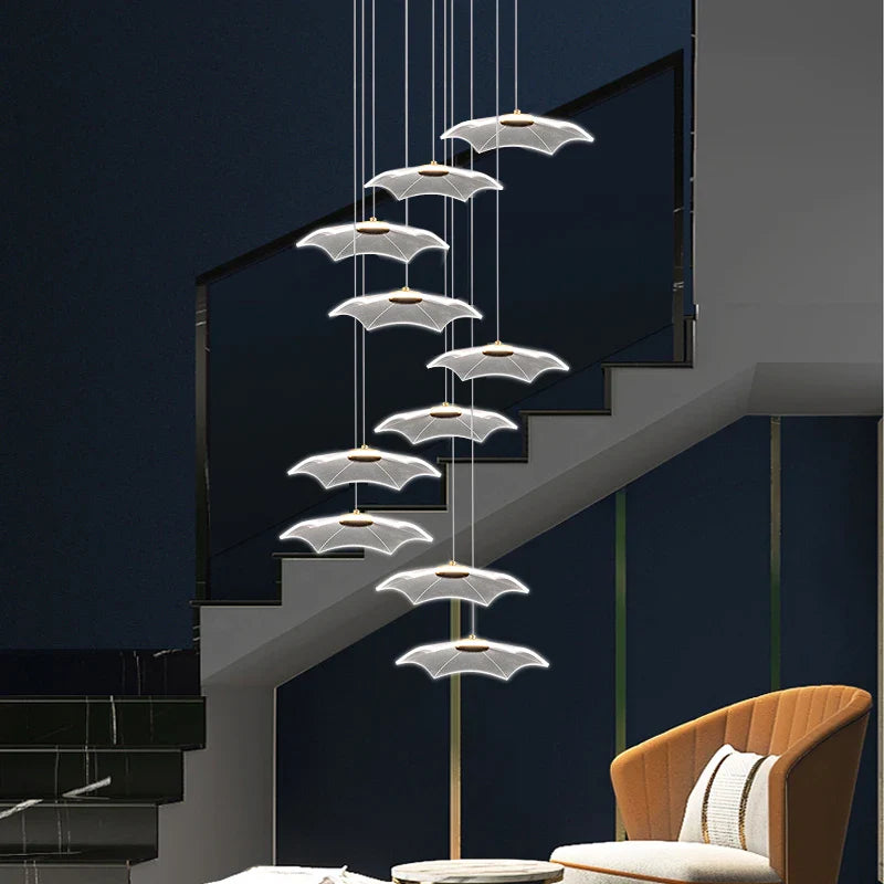 Afralia™ Modern Staggered Chandelier for Living Room, Dining Room, and Kitchen