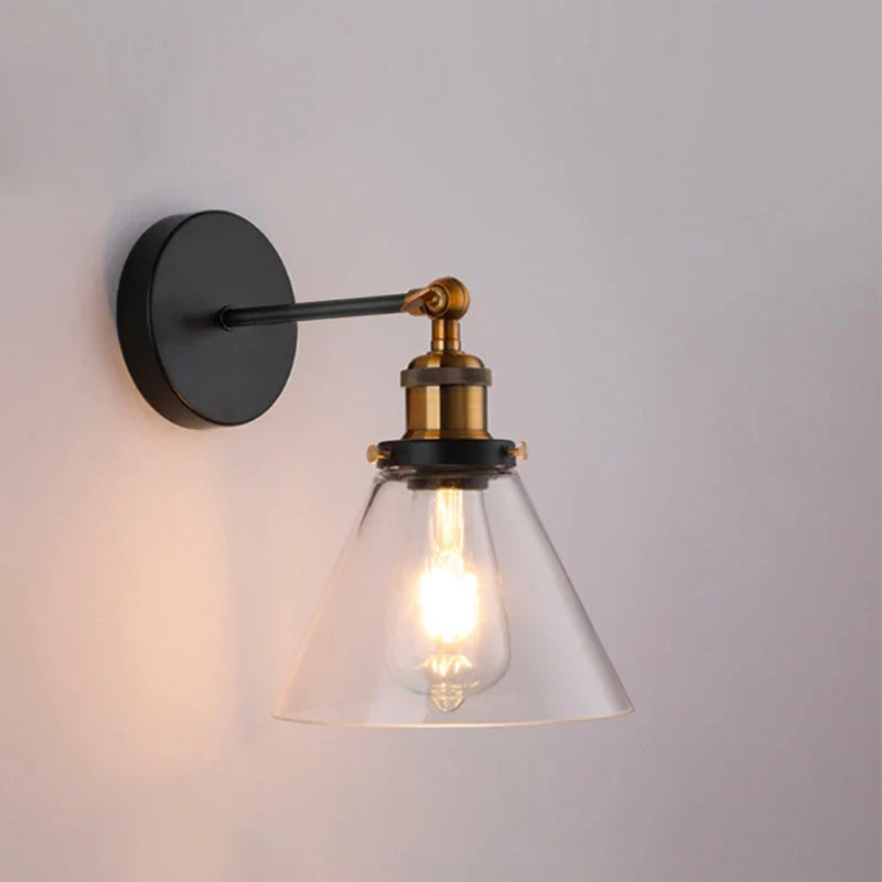 Afralia™ Glass Pendant Light Industrial Vintage Loft Wall Lamp