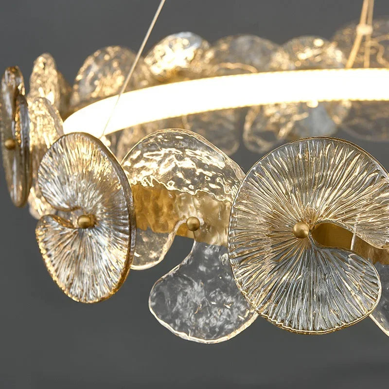 Afralia™ LED Flower Design Ceiling Chandelier for Modern Living Room Bedroom Dining Area