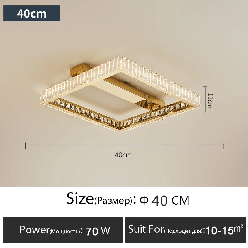 Afralia™ Luxury LED Crystal Ceiling Chandelier for Modern Living Room Lighting