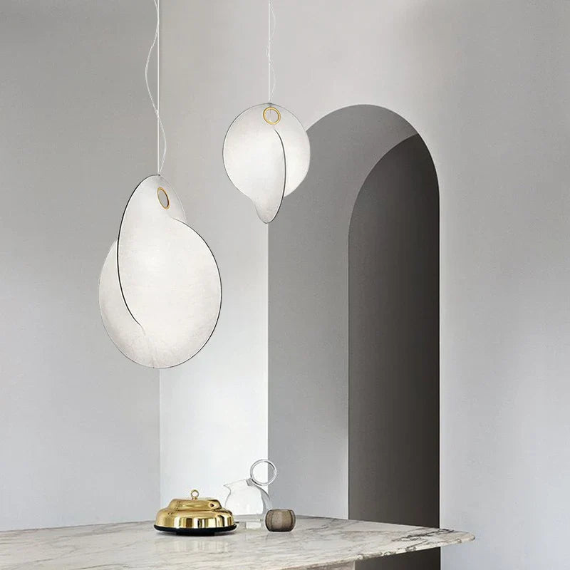 Afralia™ Silk Shell Pendant Lamp: Japanese Style, Simple Design for Living Room, Bedroom, Kitchen