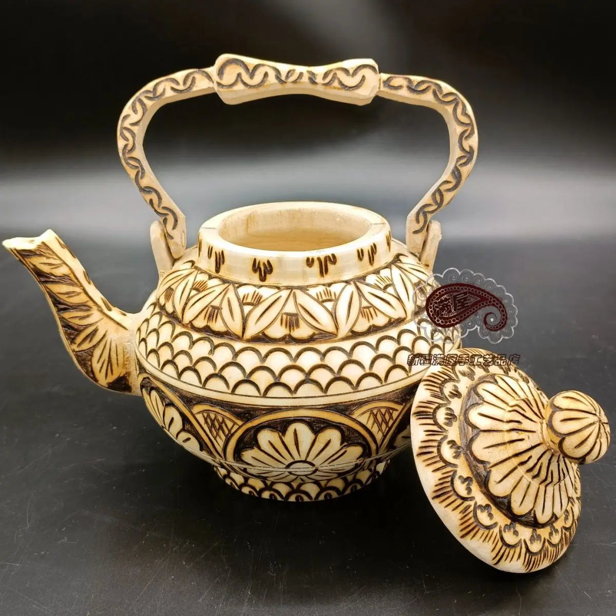 Handmade Wooden Decor Set for Living, Dining, Tea Pot | Afralia™