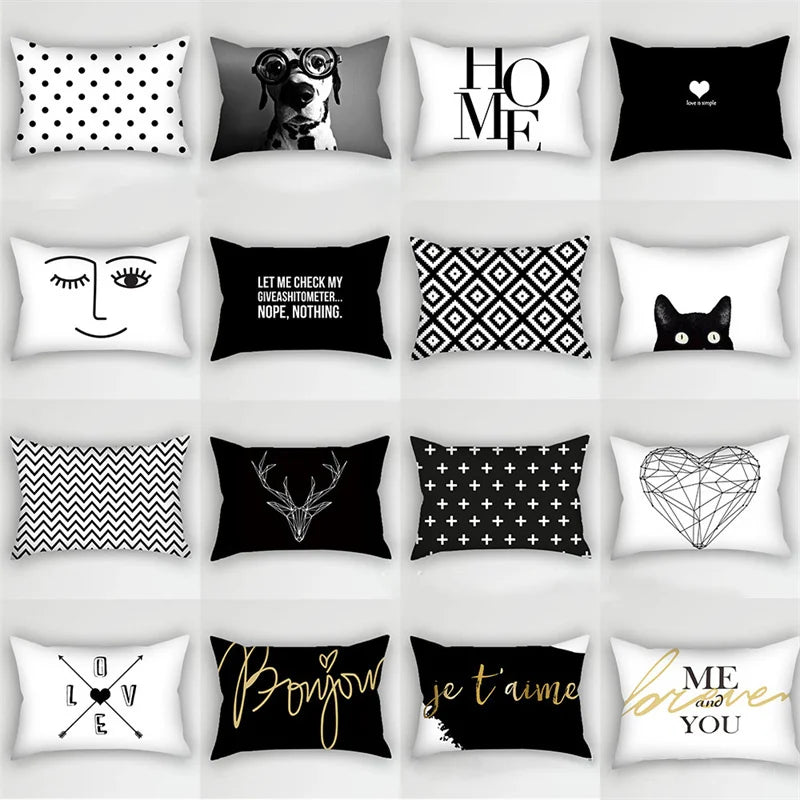 Afralia™ Geometric Print Waist Pillowcase | Nordic Design Cushion Cover for Home, Sofa, Bedroom