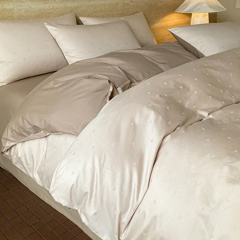 Afralia™ Luxury Jacquard Satin Cotton Bedding Sets for Adults