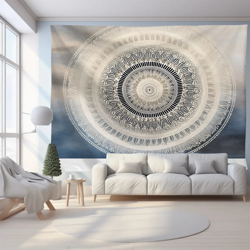 Afralia™ Mandala Flower Tapestry: Retro Cool Nordic Style Wall Decor