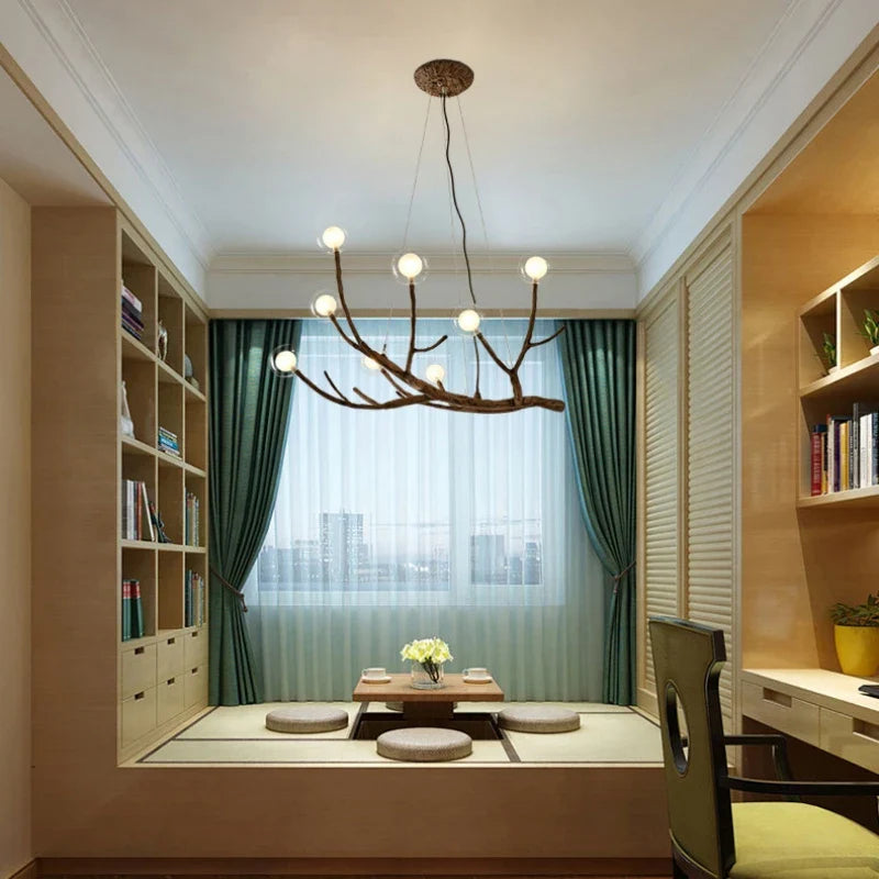 Afralia™ Glass Bubble Chandelier Pendant Light for Living Dining Room