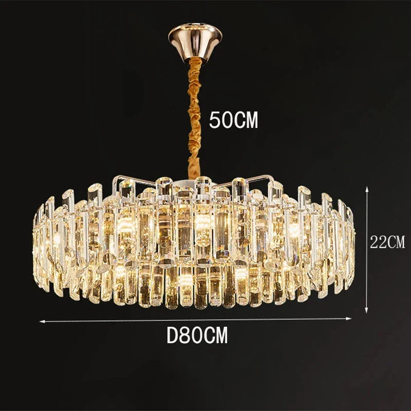 Afralia™ Crystal Chandelier Pendant Light for Living Room Dining Room Ceiling Lighting