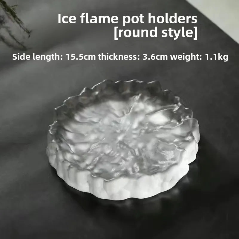 Afralia™ Crystal Glass Coaster, Minimalist Jewelry Display Panel, Japanese Tea Plate