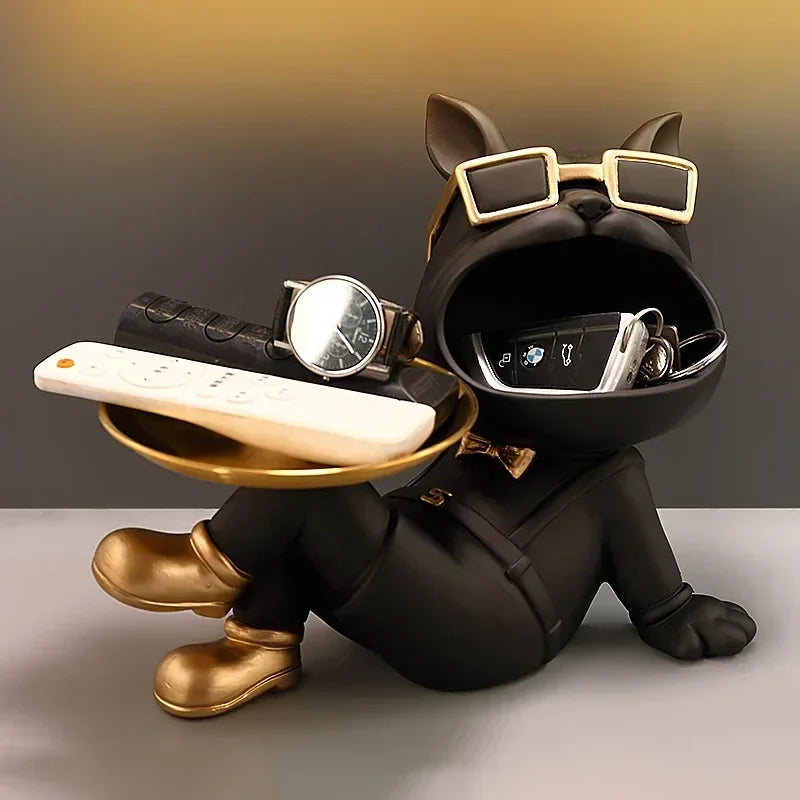 Afralia™ French Bulldog Resin Statue for Stylish Living Room Decor