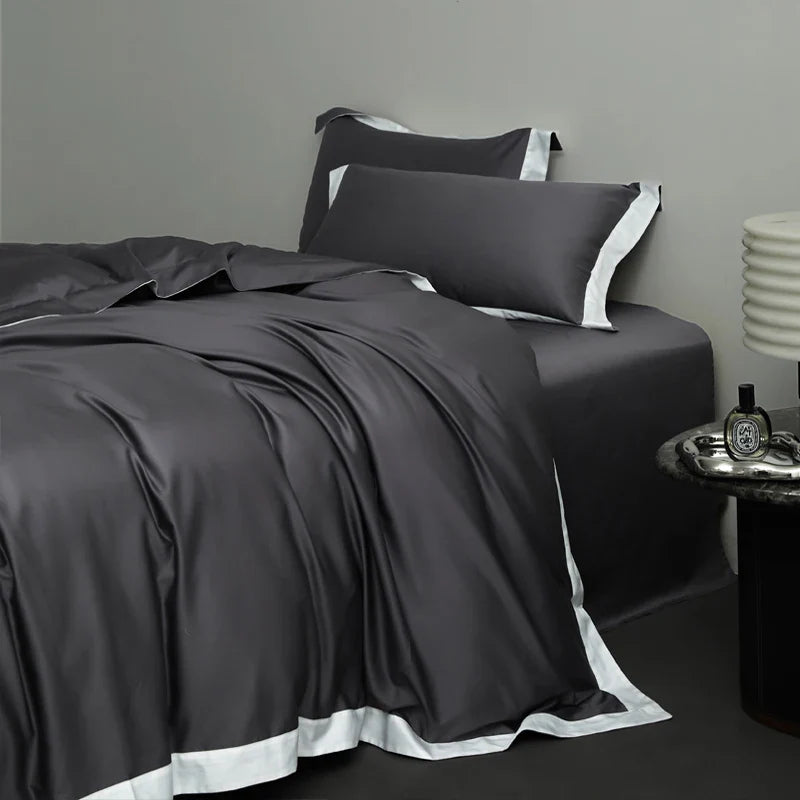 Afralia™ Egyptian Cotton Hotel Style Bedding Set 1000TC Queen King Duvet Cover Sheet Pillowcases