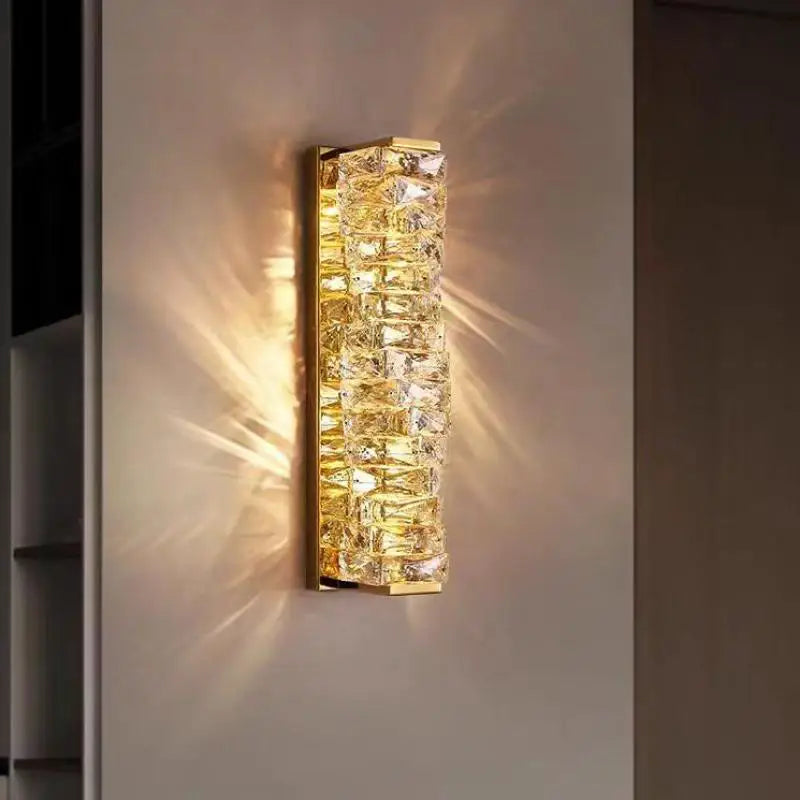 Afralia™ Luster Crystal Wall Sconces: Modern Elegant Glass Wall Light Fixtures