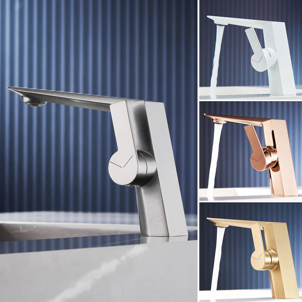 Afralia™ Black Basin Faucet Single Handle Bathroom Sink Mixer Tap