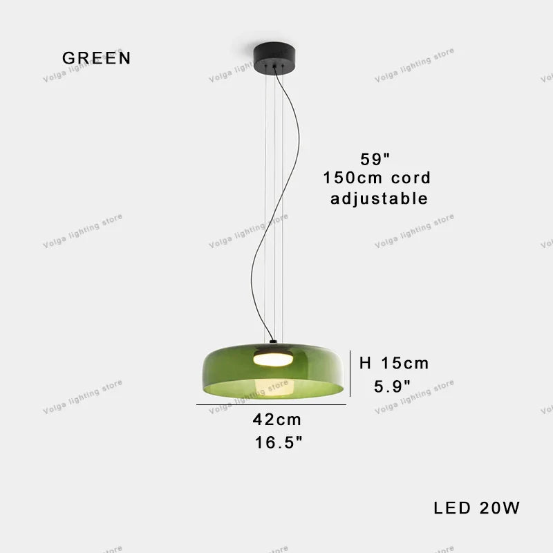 Afralia™ Nordic Glass Pendant Lights - Dimmable LED Ceiling Lamps for Dining Room