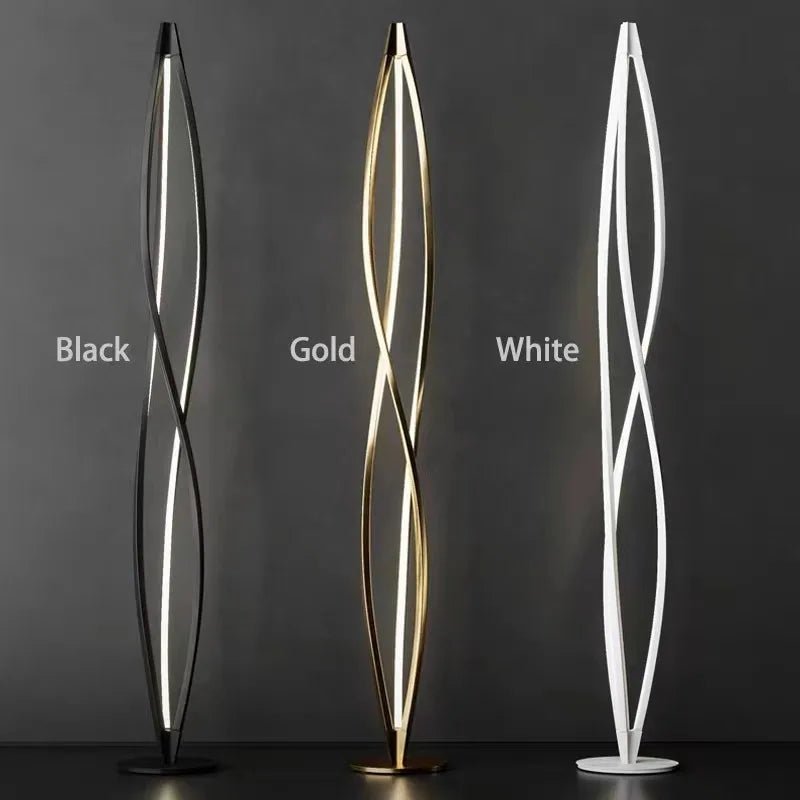 Afralia™ LED Spiral Aluminu Chandelier - Modern Decor for Home, Office, and Dining Areas