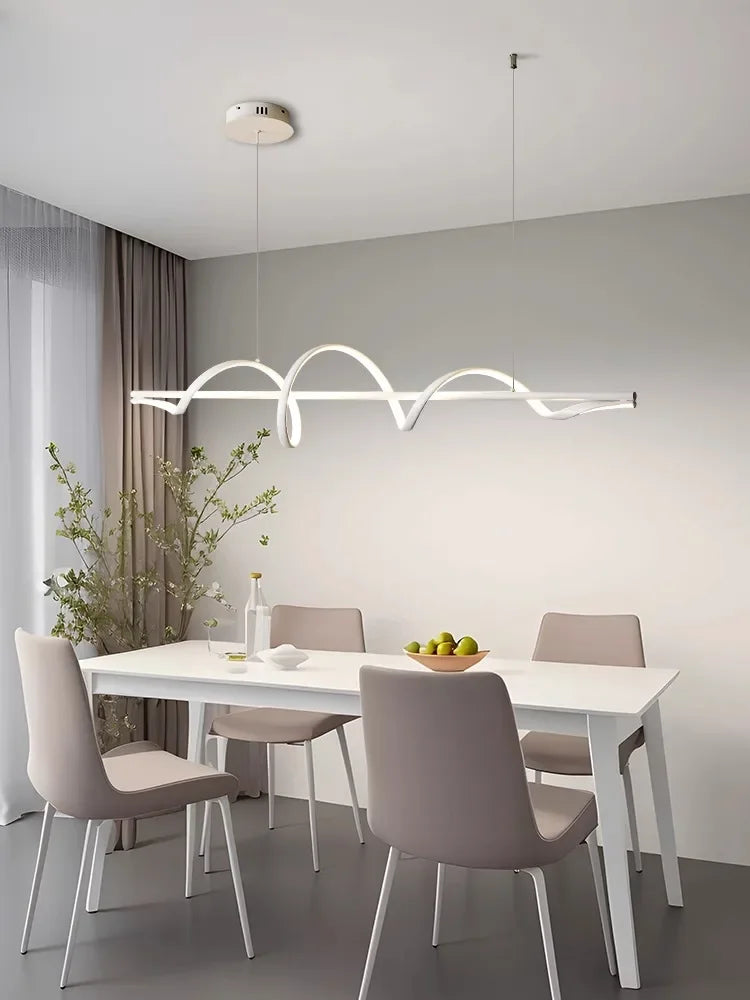 Afralia™ Water Ripple LED Pendant Lights: Modern Minimalist Dining Room Bar Hanging Lamp Fixtures