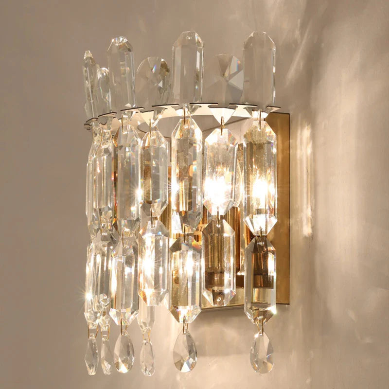 Afralia™ Crystal Wall Lamp: Elegant Luxury for Bedroom, Lobby, Club & Aisle