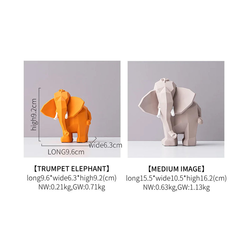 Afralia™ Modern Elephant Home Decor for Living Room, TV Cabinet, or Porch Desk