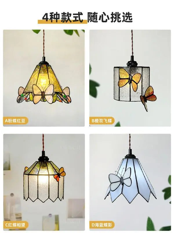 Afralia™ Nordic Retro Colored Glass Chandelier LED Light for Home and Hospitality