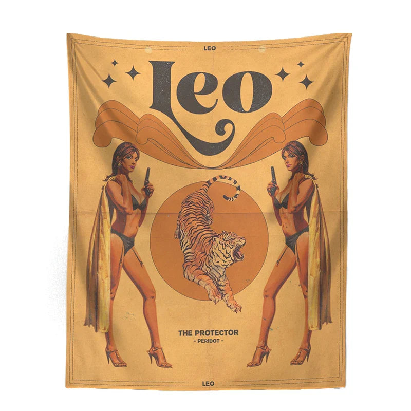 Afralia™ Constellation Tarot Tapestry: Retro Modern Woman Wall Hanging & Room Decor