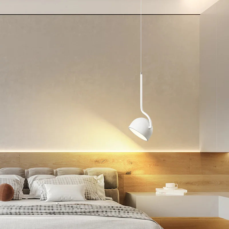 Afralia™ Spoon Iron LED Pendant Light for Bedroom, Living Room, Study, Office Illumination