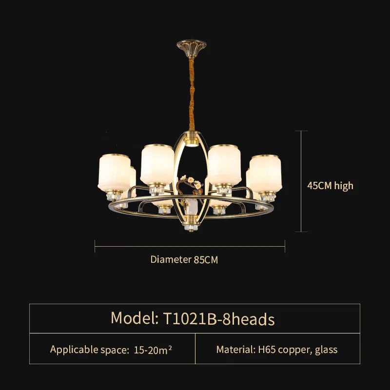 Afralia™ Luxe Jade Chandelier for Living Room and Villa Hall