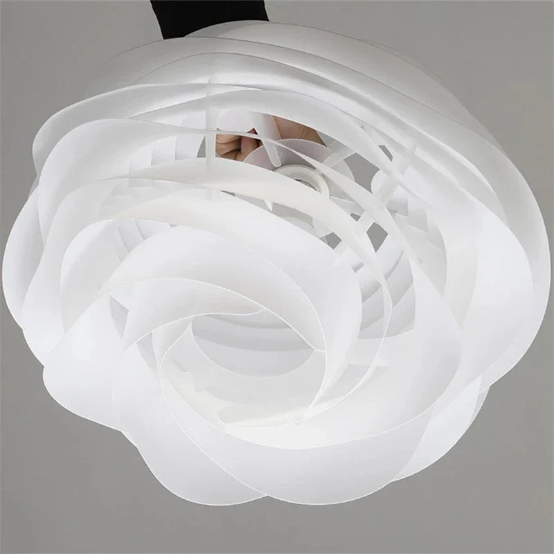 Afralia™ White Rose Ceiling Chandelier: Modern Design for Bedroom, Living Room, Kitchen