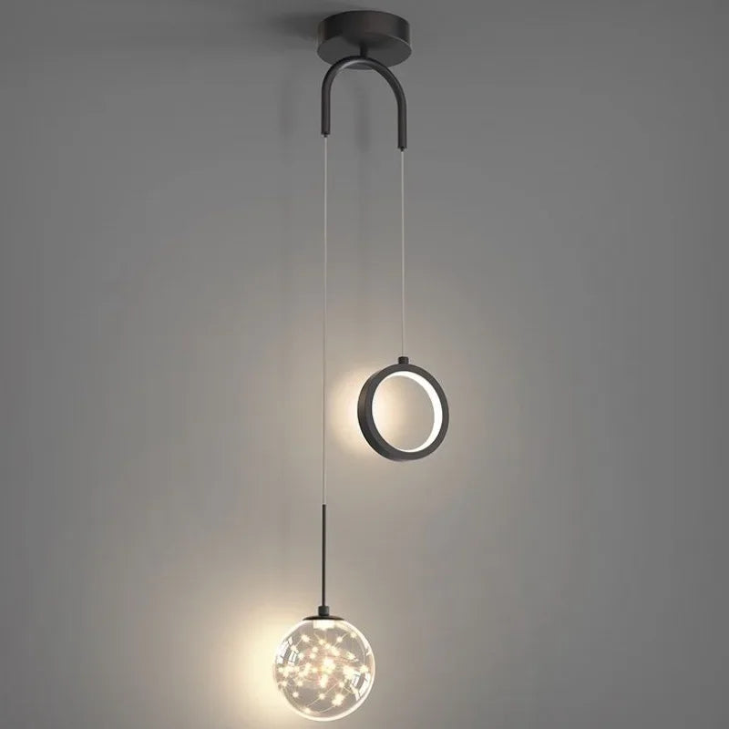 Afralia™ Gold Ring LED Pendant Light for Luxury Ceiling Decor