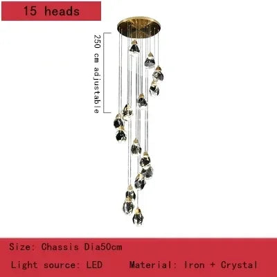 Afralia™ Crystal Chandelier Pendant Lights for Elegant Home Decor