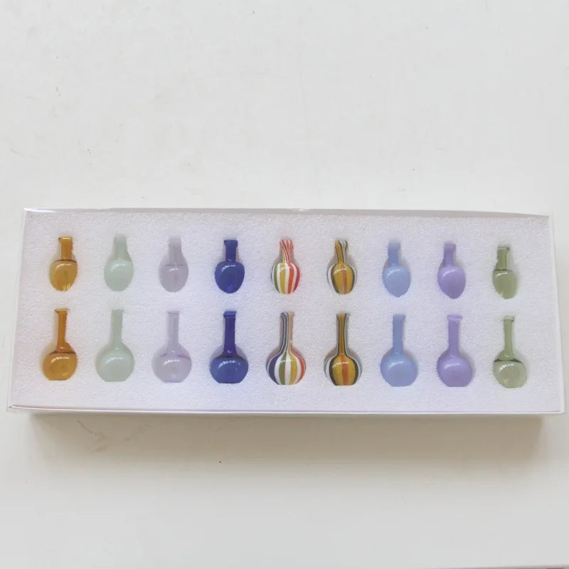 Afralia™ Colored Glass Mini Vase Terrarium Hydroponics Handmade Ornaments Storage Flower Vase