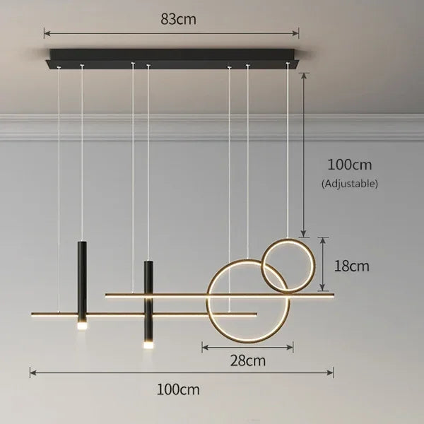 Afralia™ Nordic LED Chandelier: Modern Lighting for Living Room, Dining, Kitchen, Home Décor