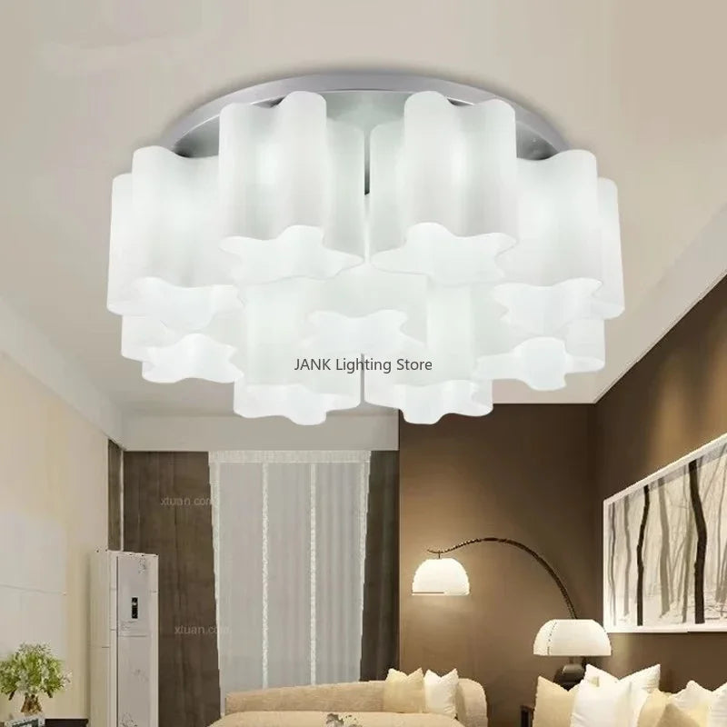 Afralia™ Cloud Glass LED Ceiling Light: Modern Minimalist Circular Design for Bedroom, Hallway, Restaurant