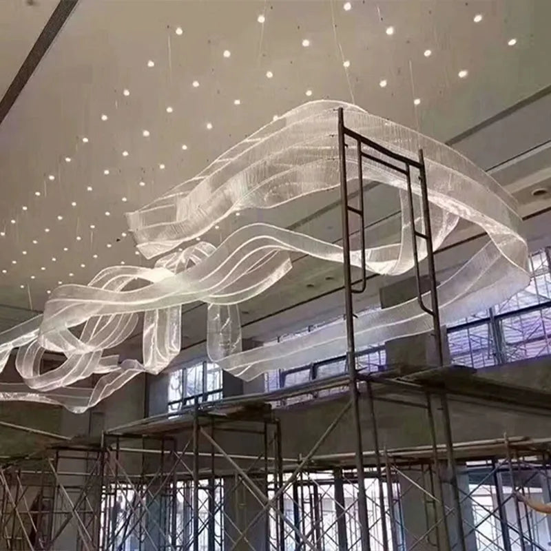 Afralia™ Glass Chandelier Pendant Lights Colored Living Room Hotel Lighting