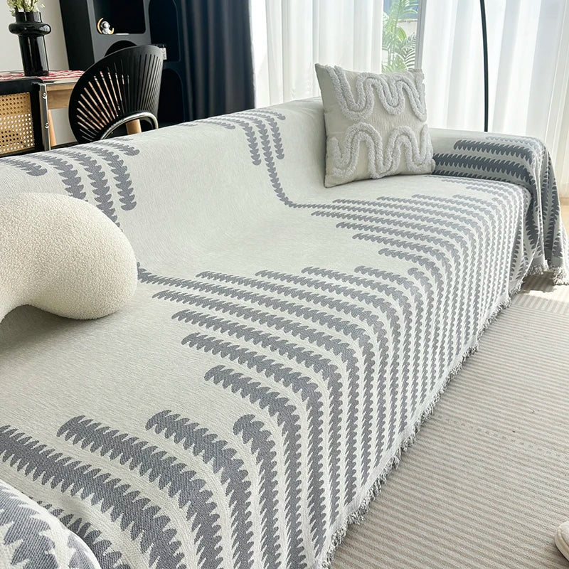 Afralia™ Chenille Sofa Cover: Thickened, Non-slip Couch Towel for Pets & Kids