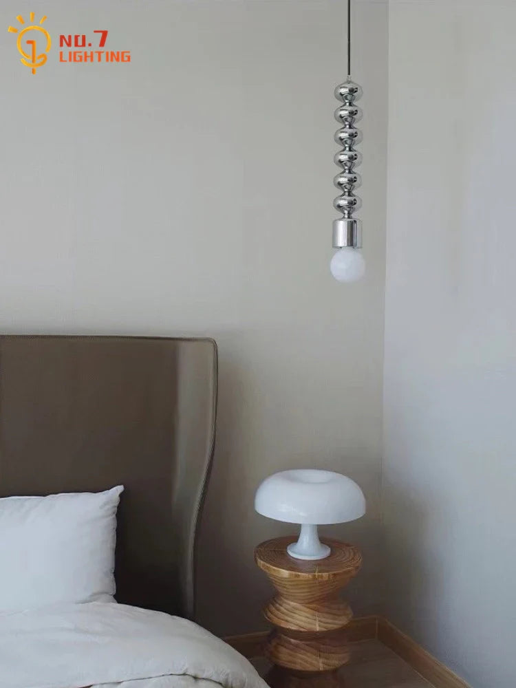 Afralia™ Chrome LED E27 Pendant Lights - Nordic Minimalist Design