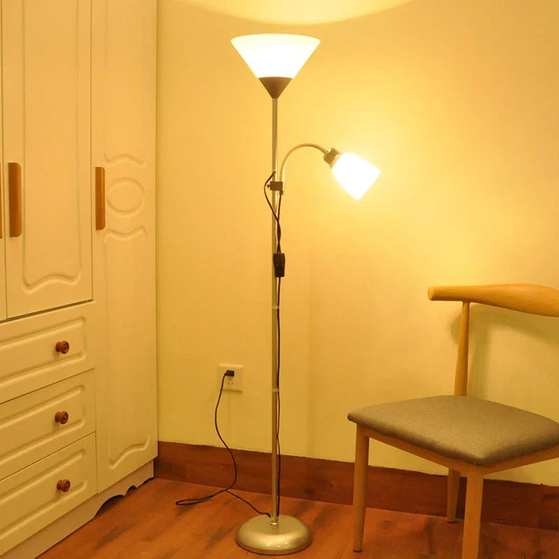 Afralia™ Modern Double Flowers Floor Lamp for Study Bedroom Living Room