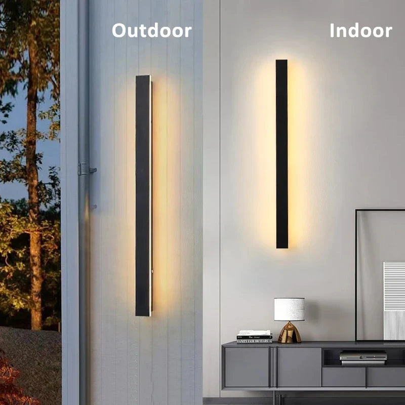 Afralia™ Outdoor Waterproof LED Wall Lamp, Modern Acrylic Light Source, IP65 Level WaterResistance
