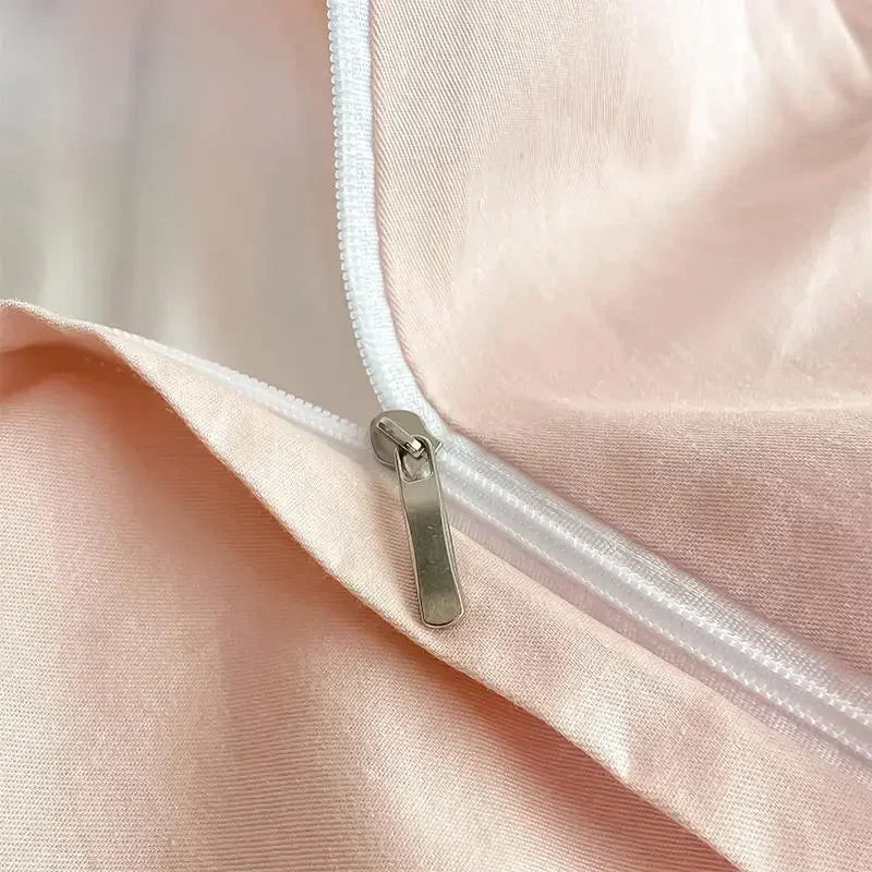 Afralia™ Embroidered Cotton Bedding Set: Luxury Hepburn Style Duvet Cover 220x240, Skin Friendly