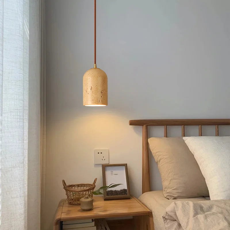 Afralia™ Stone Art Pendant Lamp LED Chandelier - Vintage Natural Decorative Lighting Fixtures
