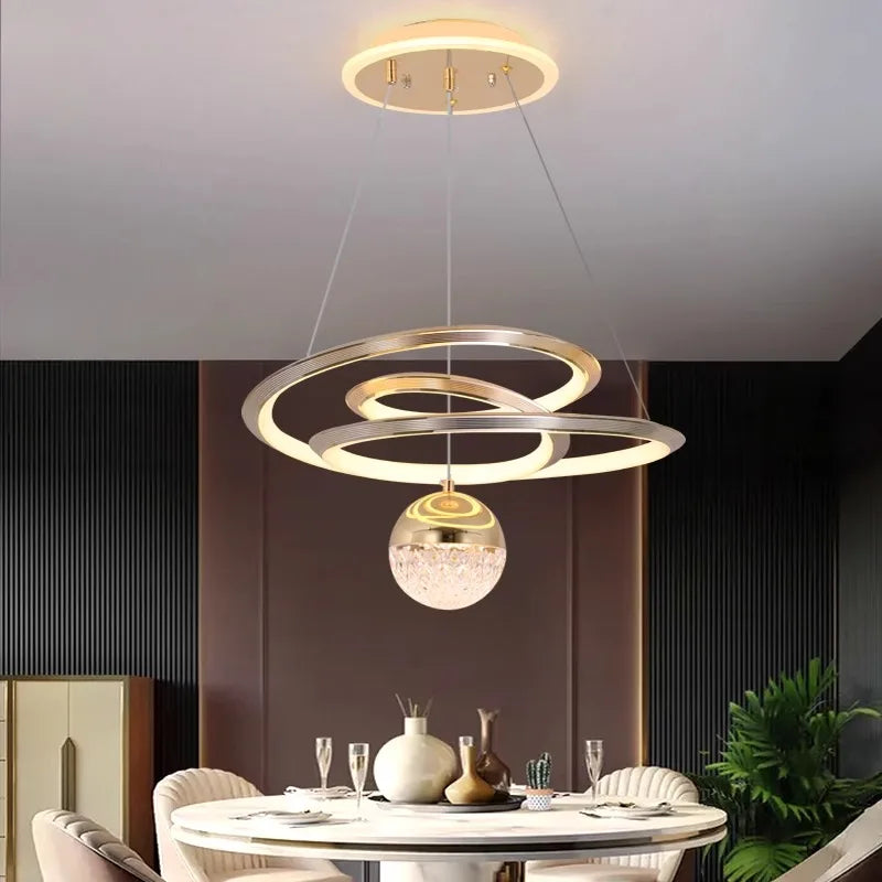 Afralia™ Modern LED Pendant Chandeliers for Home Decor and Indoor Lighting