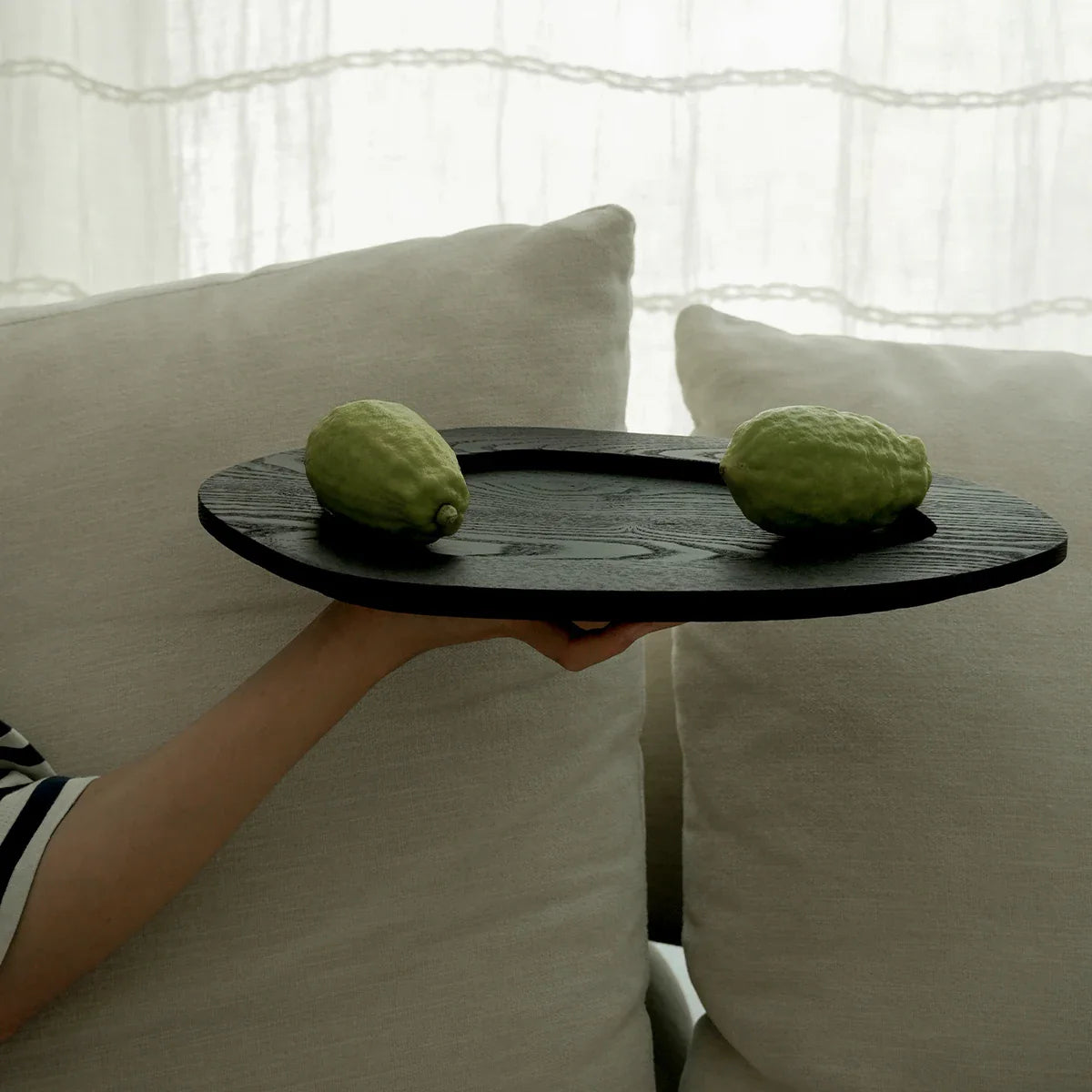 Afralia™ Vintage Solid Wood Tray for Fruit Desserts, Home Decor & Photography Props