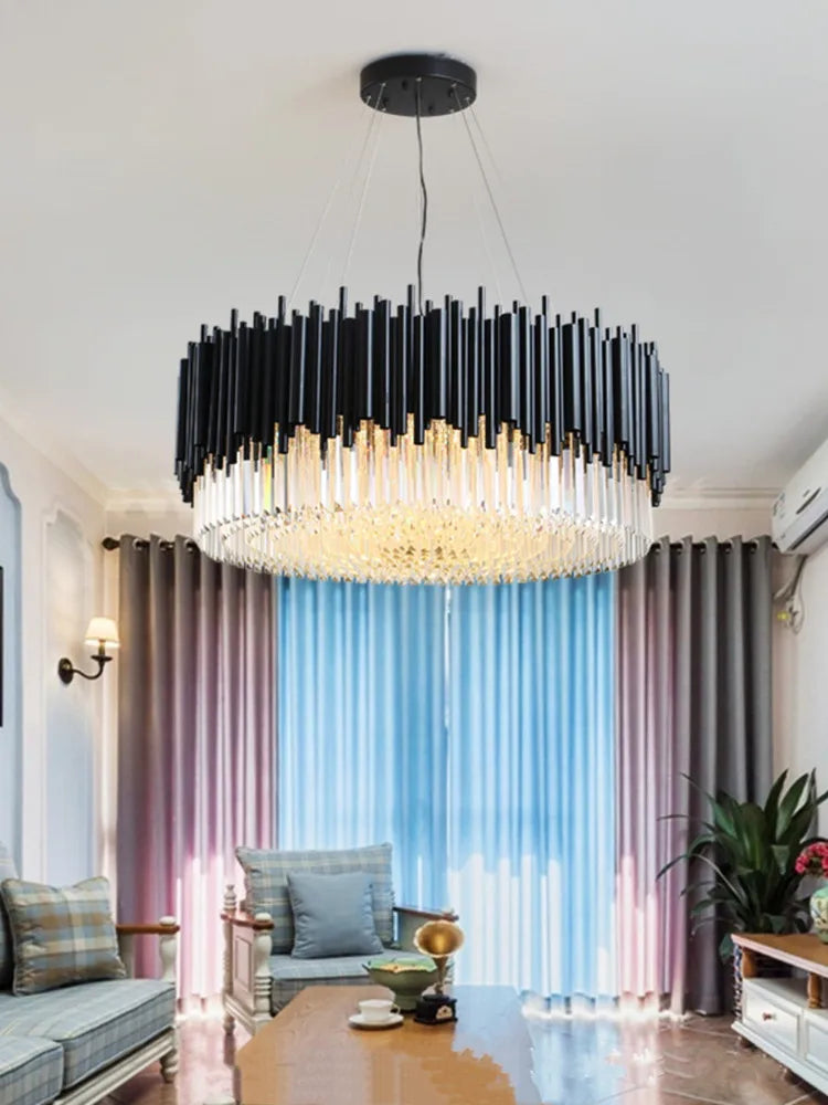 Afralia™ Crystal Chandelier: Modern Luxury Lighting for Elegant Living and Dining Rooms