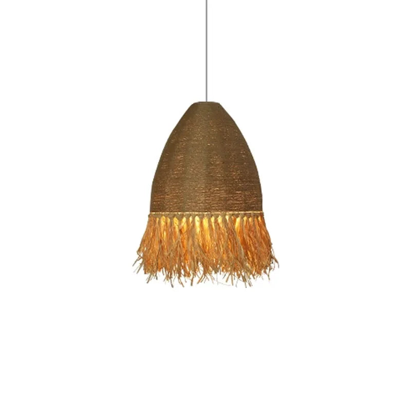 Afralia™ Wabi Sabi Rattan Pendant Light: Chic Decor Chandelier for Dining, Bedroom, Bar