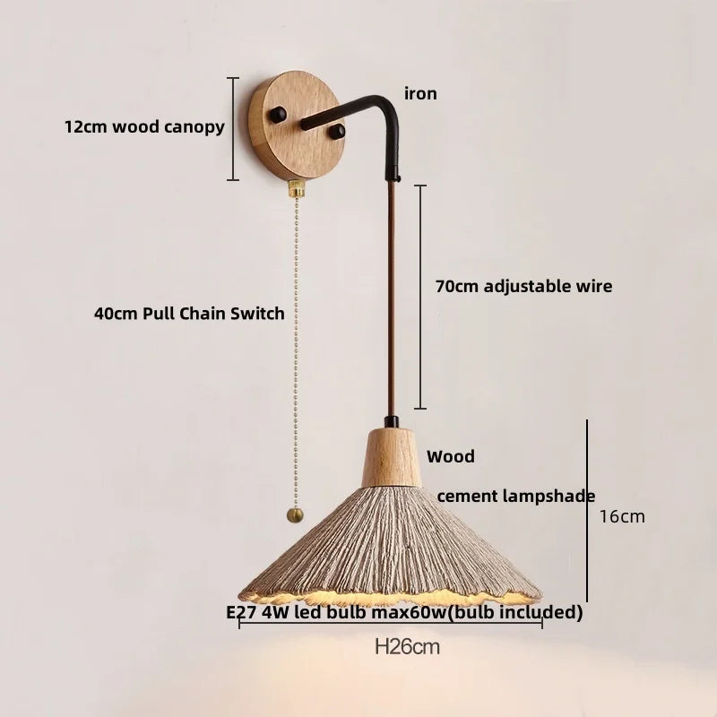 Afralia™ Modern Cement LED Wall Sconce for Home Decor