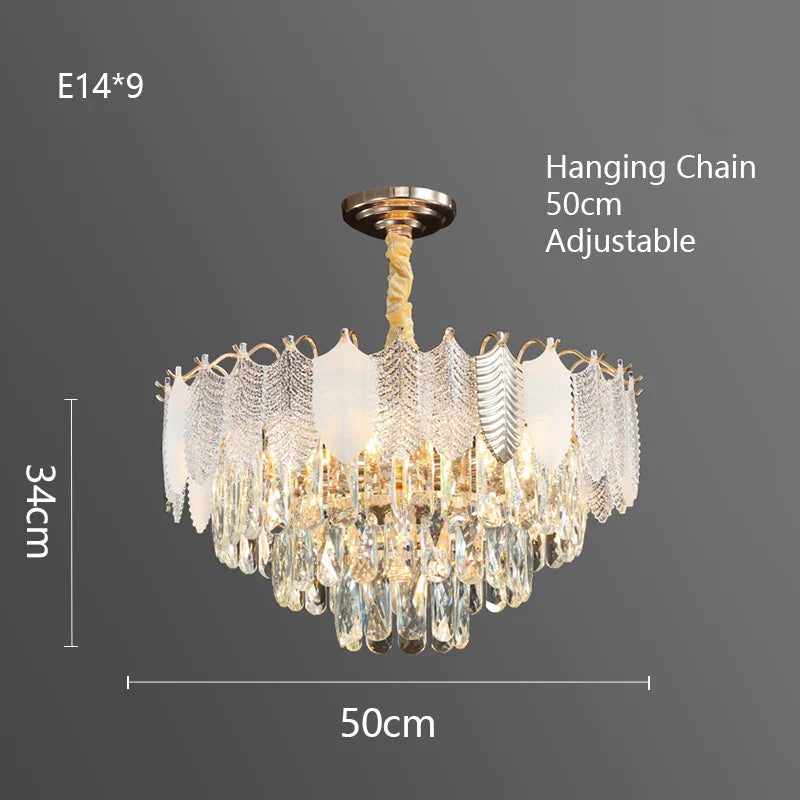 Afralia™ Crystal Indoor Chandelier: Postmodern LED Suspension Lamps for Luxe Living Room Decor